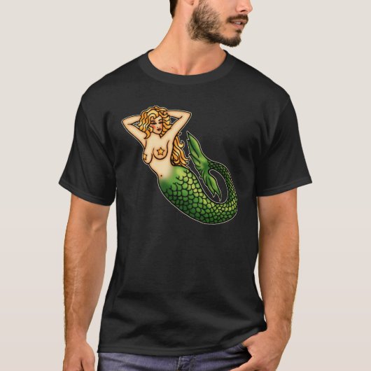 Retro Mermaid T-shirt (Voorkant)