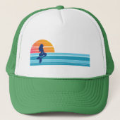 Retro Mermaid Trucker Hat Trucker Pet (Voorkant)