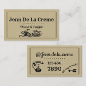  Retro Mermaid Visitekaartje (Voorkant / Achterkant)