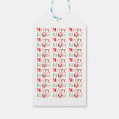 Retro Merry and Bright Christmas Cadeaulabel (Achterkant)