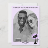 Retro Merry and Bright Christmas Photo Feestdagenkaart (Achterkant)