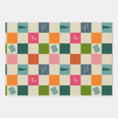 Retro Merry and Bright Christmas Wrapping Paper (Voorkant)