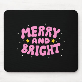 Retro Merry And Bright Holiday Design  Muismat