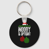 Retro Merry And Bright Moody And Uptight Couples C Sleutelhanger (Voorkant)