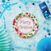 Retro Merry-Borden voor kerstfeestartikelen Papieren Bordje (Feest)