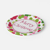 Retro Merry-Borden voor kerstfeestartikelen Papieren Bordje (Gekanteld)