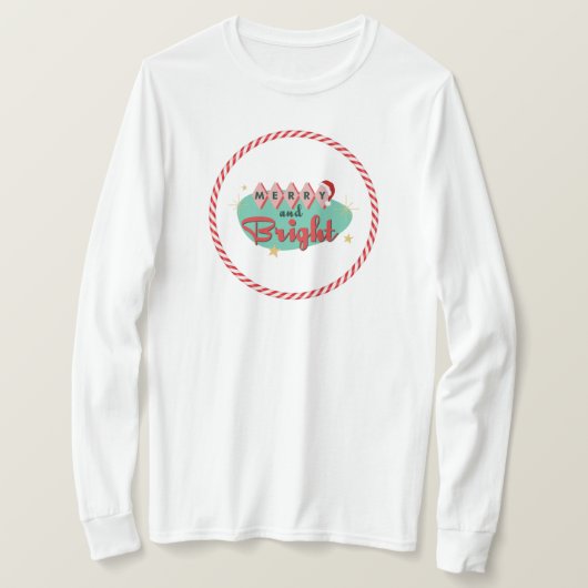 /Retro Merry & Bright T-shirt (Design voorkant)