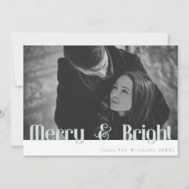 Retro Merry & Bright | Vakantie foto Feestdagenkaart