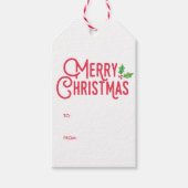 Retro Merry Christmas Gift Labels Cadeaulabel (Voorkant)