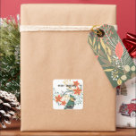 Retro Merry Christmas Gift Labels Sticker<br><div class="desc">Retro Merry Christmas Gift Labels Sticker</div>