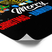 Retro Merry Christmas Hanukkah Kwanzaa Happy Holid Poster (Hoek)