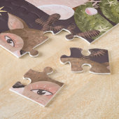 Retro Merry Christmas Pattern - Festive Aesthetic Legpuzzel (Zijkant)