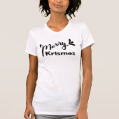 Retro Merry Christmas Style T-shirt (Voorkant)
