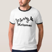 Retro Merry Christmas Style T-shirt (Voorkant)
