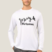 Retro Merry Christmas Style Tri-Blend Shirt (Voorkant volledig)