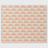 Retro Merry Christmas Typography Cadeaupapier (Vlak)