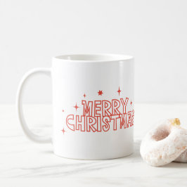 Retro Merry Christmas Typography Koffiemok