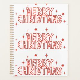 Retro Merry Christmas Typography Planner