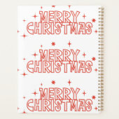 Retro Merry Christmas Typography Planner (Achterkant)