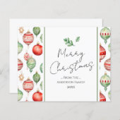 Retro Merry Christmas Waterverf Tree Ornament (Voorkant / Achterkant)