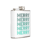 Retro Merry Christmas Wrapped fles Heupfles (Rechts)