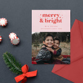 Retro Merry en heldere Kerstmis Feestdagenkaart