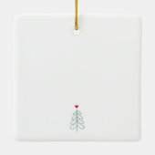 Retro Merry Holly Jolly Christmas Keramisch Ornament (Achterkant)