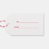 Retro Merry kerst & Happy Nieuwjaar Cadeaulabel (Achterkant Horizontaal)