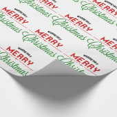 Retro Merry kerst — Typografisch ontwerp Cadeaupapier (Hoek)