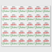 Retro Merry kerst — Typografisch ontwerp Cadeaupapier (Vlak)