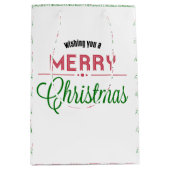 Retro Merry kerst — Typografisch ontwerp Medium Cadeauzakje (Voorkant)