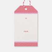 Retro Merry kerstcadeautjes Labels Cadeaulabel (Achterkant)