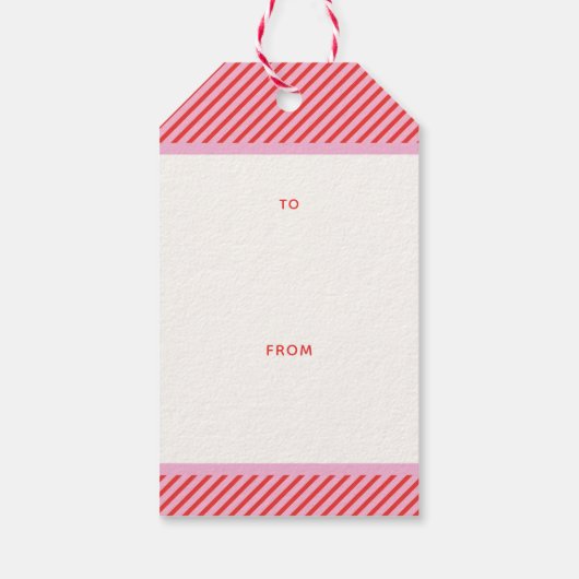 Retro Merry kerstcadeautjes Labels Cadeaulabel (Achterkant)