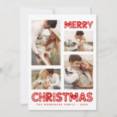 Retro Merry-kerstfoto Feestdagenkaart (Voorkant)