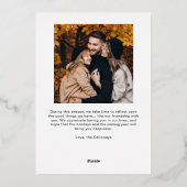 Retro Merry-kerstfoto Folie Feestdagenkaart (Achterkant)