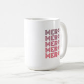 Retro Merry kerstkoffie Mok (Voorkant rechts)