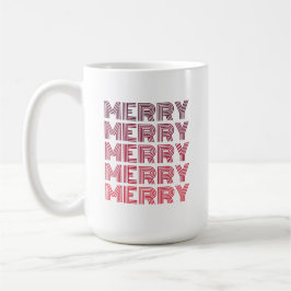 Retro Merry kerstkoffie Mok