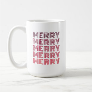 Retro Merry kerstkoffie Mok