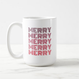 Retro Merry kerstkoffie Mok