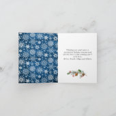 Retro Merry Kerstmis Rustic 3 PHOTO Greeting Feestdagen Kaart (Binnen)