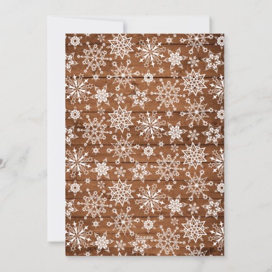 Retro Merry Kerstmis Rustic 3 PHOTO Greeting Feestdagenkaart (Achterkant)