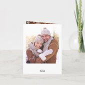 Retro Merry Kerstmis Rustic 5 PHOTO Greeting Feestdagen Kaart (Achterkant)