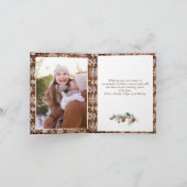 Retro Merry Kerstmis Rustic 5 PHOTO Greeting Feestdagen Kaart (Binnen)