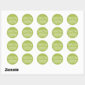 Retro Merry Kerstmis Snowflake - Lime Green Ronde Sticker (Vel)