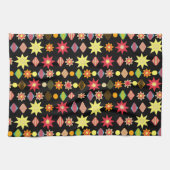  Retro Merry-kerstpatroon Theedoek (Horizontaal)