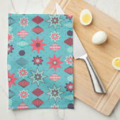  Retro Merry-kerstpatroon Theedoek (Quarter Fold)