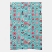 Retro Merry-kerstpatroon Theedoek (Verticaal)