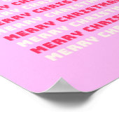 Retro Merry kerstroze feestdag decoratie preppy (Hoek)