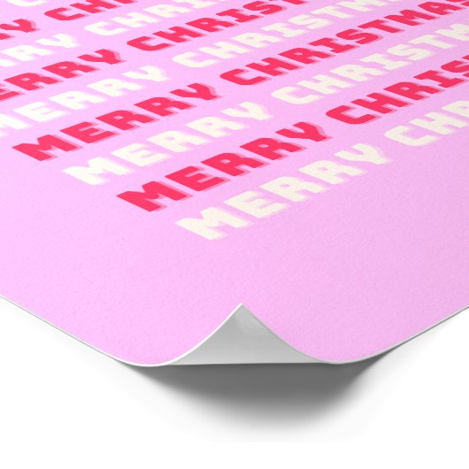 Retro Merry kerstroze feestdag decoratie preppy (Hoek)