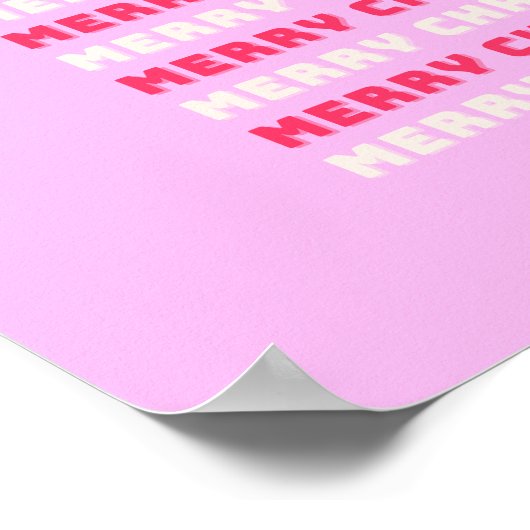 Retro Merry kerstroze feestdag decoratie preppy (Hoek)